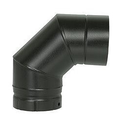 Coude 90° émaillé noir diamètre 180mm