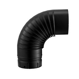 Coude 90° émaillé noir diamètre 180mm