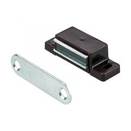 Lot De 4 Loqueteaux Magnétiques Plastique Hettich, L.14.5 X L.45.3 Mm