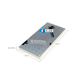 Panneau isolant en polyuréthane 120x60x5.2cm R 2.4