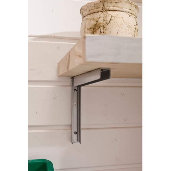 Console équerre pliante - blanc - 28x20cm