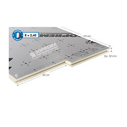 Panneau isolant en polyuréthane 120x60x5.2cm R 2.4