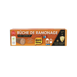 Bûche de ramonage 1.1kg + certificat