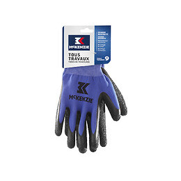 GANTS POLY BLEU LATEX NOIR MCKENZI, 8