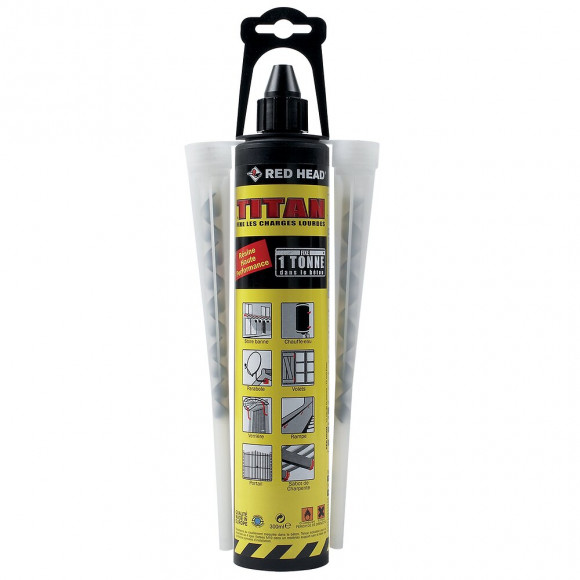 Cartouche Titan 300ml Ton Pierre + 1 buse RED HEAD 