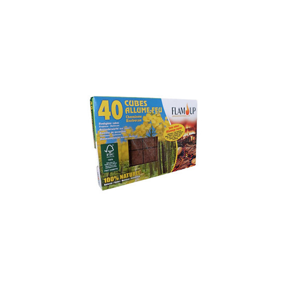 Allume-feu 100% naturel Boîte de 40 cubes