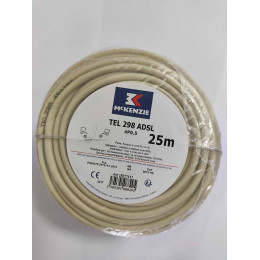 Câble téléphonique/ADSL L.25m - 4 paires type 298 ivoire
