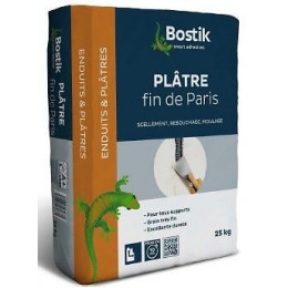 Plâtre fin en sac de 25KG