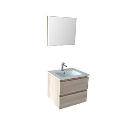 MEUBLE 60 CM BOIS + MIROIR