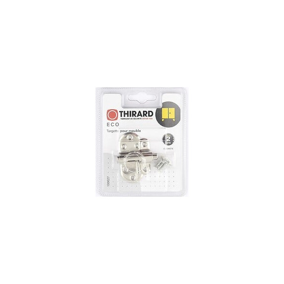 Targette À Pêne Rond Thirard, Acier Nickelé Gris