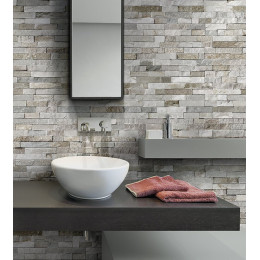 Lambris PVC Valladolid gris clair 37.5x260cm