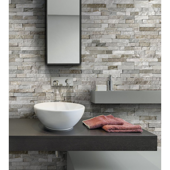 Lambris PVC Valladolid gris clair 37.5x260cm