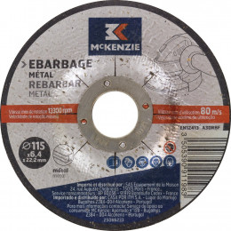 Disque à ébarber métaux d.115x6,4mm