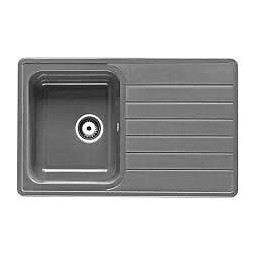 Evier à encastrer Fam 1 cuve + égouttoir Gris titane