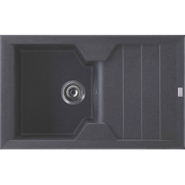 Evier Quartzolit Granit Victoria 1 Bac 1 égouttoir 81x50 Gris Titane