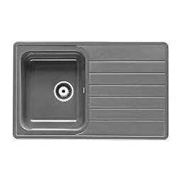 Evier à encastrer Fam 1 cuve + égouttoir Gris titane