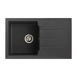 Evier à encastrer Aloa 1 cuve + égouttoir Noir