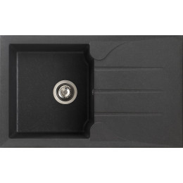 Evier à encastrer Aloa 1 cuve + égouttoir Noir