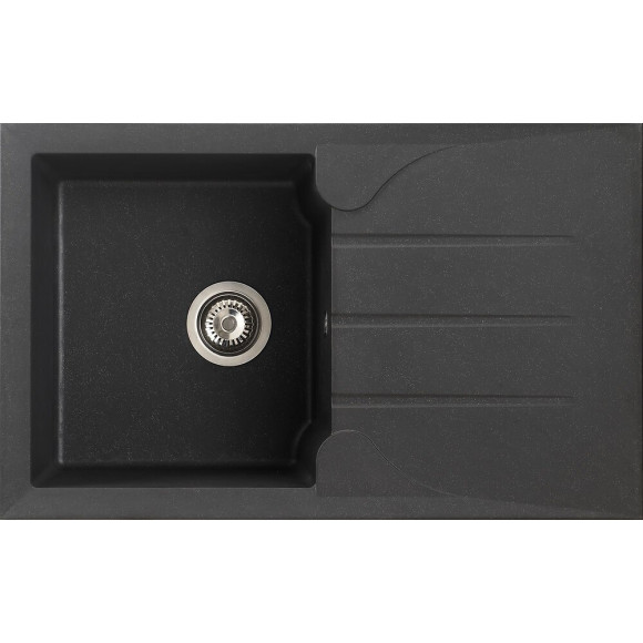 Evier à encastrer Aloa 1 cuve + égouttoir Noir