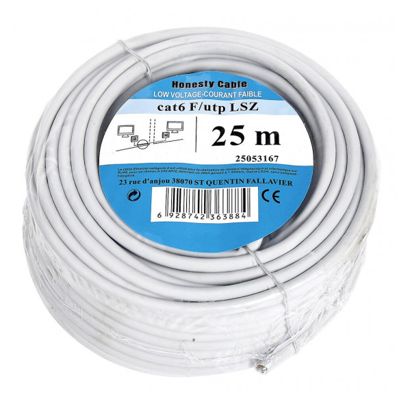 Câble informatique Cat6 F/utp L.25m