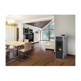 Poêle à granulés Nola 10 gris P641818 design