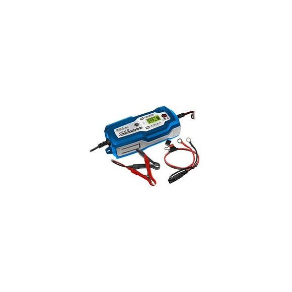 Dtools - Chargeur De Batterie Voiture Moto Avec Microprocesseur - 6v/12v - Capacité Batterie 3 Ah - 200 Ah - Bleu
