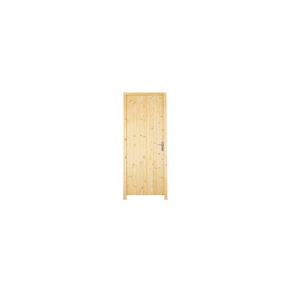 Bloc porte service pleine sapin poussant droit 205x80cm