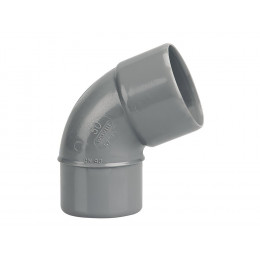 Coude PVC évacuation bâtiment MF 67°30 DN50
