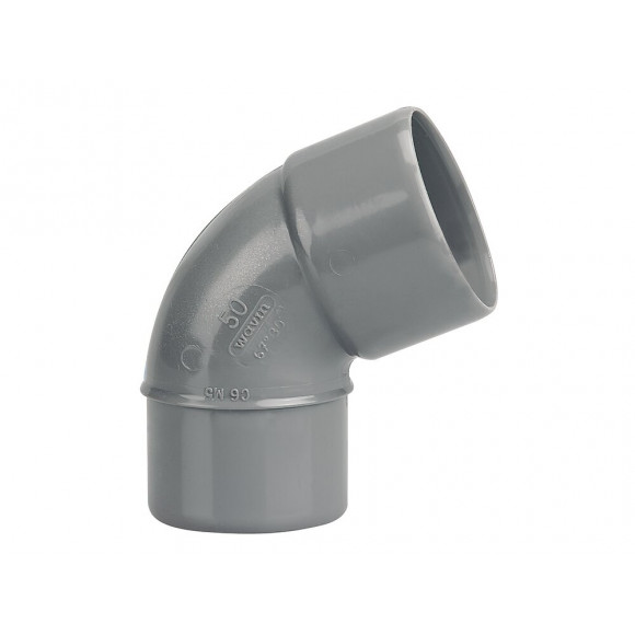 Coude PVC évacuation bâtiment MF 67°30 DN50