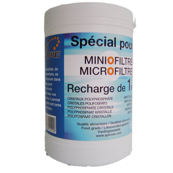 Recharge 1kg cristaux de polyphosphate