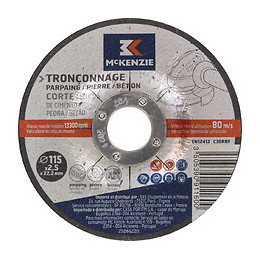 Disque à tronçonner matériaux d.115x2.5mm