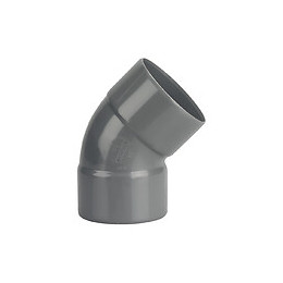 Coude PVC évacuation bâtiment FF 45° DN100