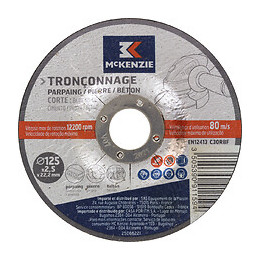 Disque à tronçonner matériaux d.125x2.5mm