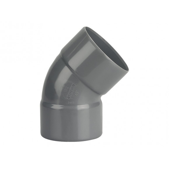 Coude PVC évacuation bâtiment FF 45° DN100