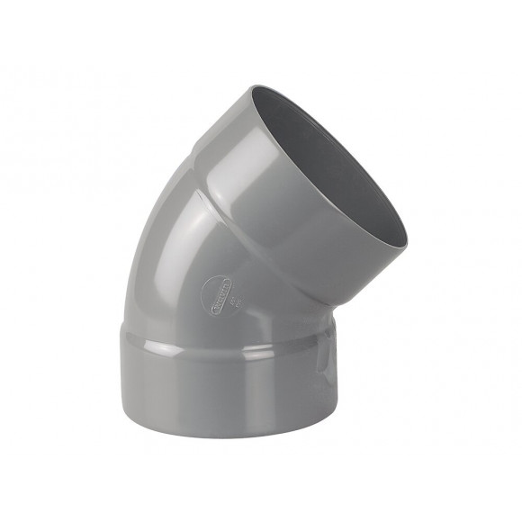 Coude PVC évacuation bâtiment FF 45° DN125