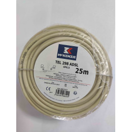 Câble téléphonique/ADSL L.10m - 4 paires type 298 ivoire
