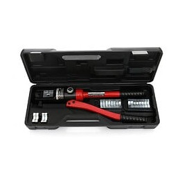 Dcraft - Presse Hydraulique - Longueur 470 Mm - Force D'écrasement 10 T/100 Kn - Sertisseuse Hydraulique Manuelle - Rouge