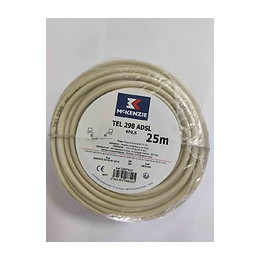 Câble téléphonique/ADSL L.10m - 4 paires type 298 ivoire