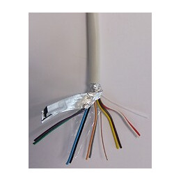 Câble portier 5 paires 0.6 mm2 ivoire à la coupe