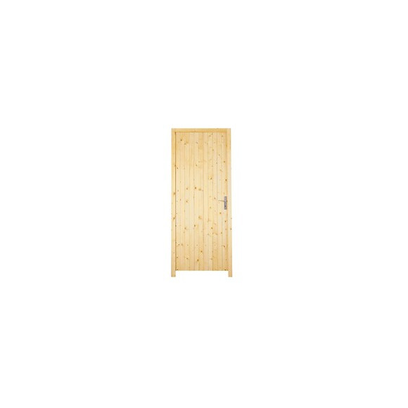 Bloc porte service pleine sapin poussant gauche 205x80cm