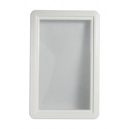 Hublot rectangulaire PVC Blanc pour porte de garage