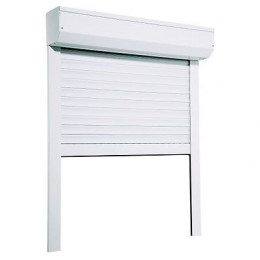 Volet roulant motorisé filaire alu Blanc 215x240cm