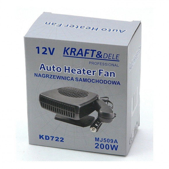 Dcraft - Chauffage De Voiture - 80x110x120mm - Puissance 200w - Voltage 12v - Longueur Du Câble 1.5m - Noir