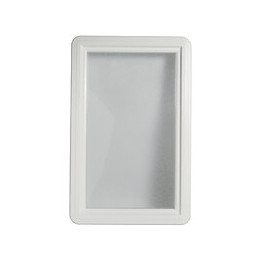 Hublot rectangulaire PVC Blanc pour porte de garage