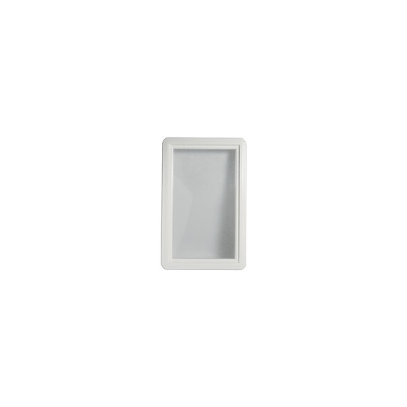 Hublot rectangulaire PVC Blanc pour porte de garage