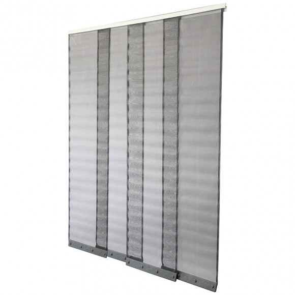 Moustiquaire rideau L.130xh.230cm Gris