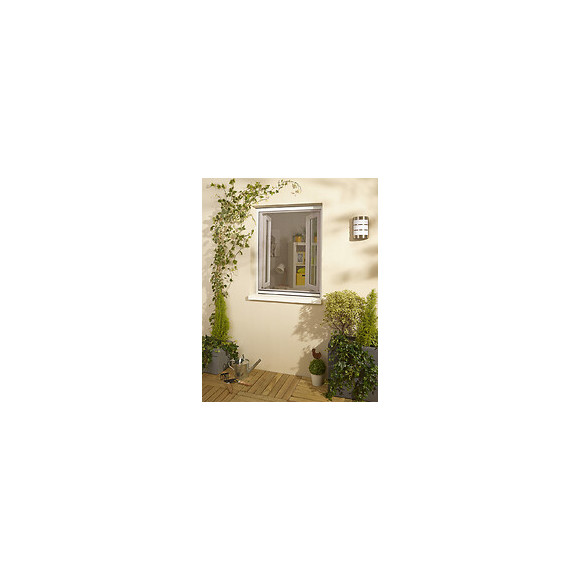 Moustiquaire enroulable recoupable PVC Blanc 100x80cm