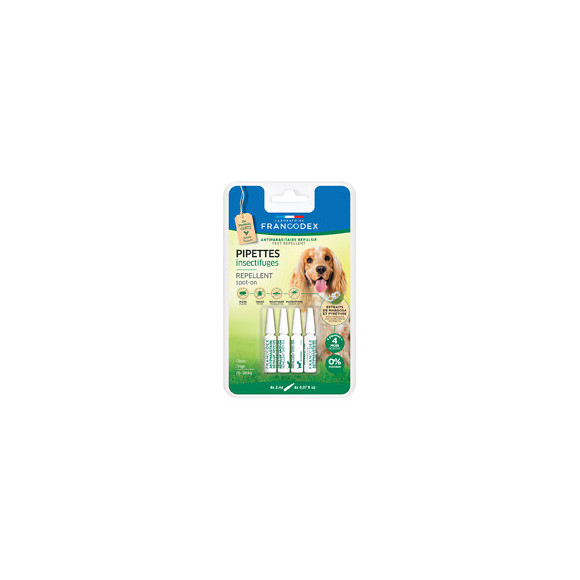 Pipettes insectifuges chien 10-20kg x4