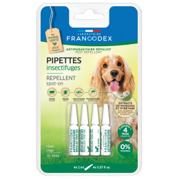 Pipettes insectifuges chien 10-20kg x4