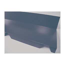 Faîtière crantée contre mur acier galva 210cm bleu